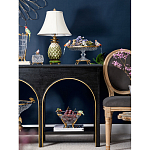 Чаша из прозрачного стекла на бронзовых ножках с фигурками попугаев Eden Garden варинант исполнения - 4 | Loft Concept в Волгограде