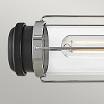 Бра для ванных комнат горизонтальное с 2-мя прозрачным цилиндрическим плафонами на круглом основании Hinkley варинант исполнения - 6 | Loft Concept в Волгограде