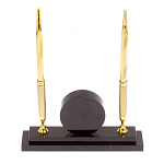 Часы настольные с двумя ручками из натурального камня Stone Clock варинант исполнения - 5 | Loft Concept в Волгограде