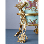 Ваза из голубого фарфора с рисунком птиц и цветов и декоративными элементами Blue Garden варинант исполнения - 10 | Loft Concept в Волгограде