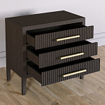 Тумба Primo  с тремя ящиками шпон темный орех варинант исполнения - 3 | Loft Concept в Волгограде