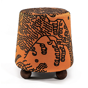 Пуф Wakonda Terracotta Tiger Mountain с Круглыми ножками 