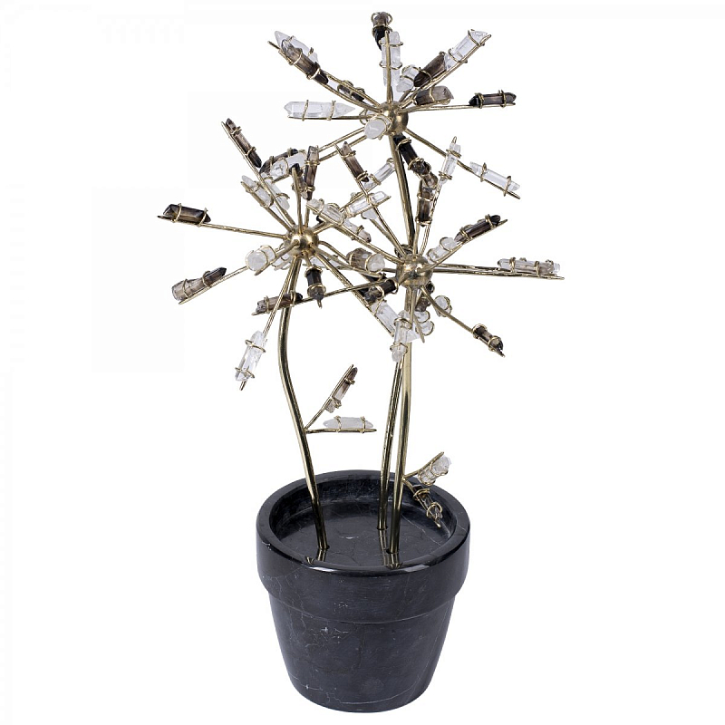 Статуэтка BAUBLE BLOSSOMS marble flower Черный Статуэтка BAUBLE BLOSSOMS marble flower Черный в Волгограде | Loft Concept