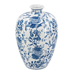 Ваза фарфоровая с узким горлышком и синими цветочными мотивами Independence варинант исполнения - 1 | Loft Concept в Волгограде