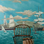 Обои ручная роспись Nantucket Crossing Brandt colourway on scenic paper варинант исполнения - 3 | Loft Concept в Волгограде