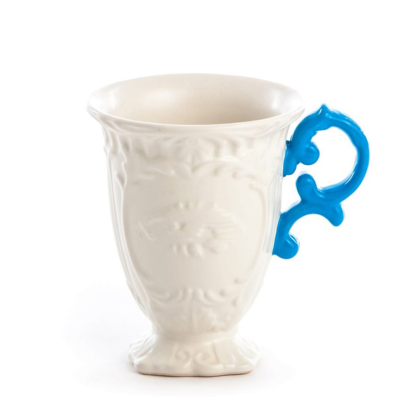 Кружка Seletti I-Mug Blue Белый Голубой в Волгограде | Loft Concept 