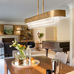 Люстра подвесная прямоугольная цвета латунь Kichler варинант исполнения - 6 | Loft Concept в Волгограде