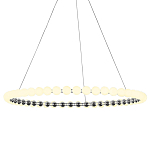 Люстра светодиодная кольцевая с круглыми плафонами белого цвета PEARLS Suspension 80 варинант исполнения - 1 | Loft Concept в Волгограде