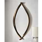 Зеркало овальное в деревянной золотистой раме Oval Gold Lines варинант исполнения - 4 | Loft Concept в Волгограде