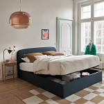 Двуспальная кровать с подъемным механизмом Mathise Bed Deep Blue варинант исполнения - 8 | Loft Concept в Волгограде