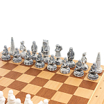 Шахматы Северные народы в ларце из натурального бука Decorative Thematic Chess варинант исполнения - 1 | Loft Concept в Волгограде