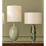 Настольная лампа керамическая с кремовым абажуром Scenic Column варинант исполнения - 6 | Loft Concept в Волгограде