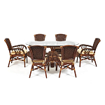 Комплект обеденный из ротанга Eloise grand варинант исполнения - 1 | Loft Concept в Волгограде