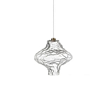 Подвесной светильник с плафоном из фактурного прозрачного стекла Light Ensemble варинант исполнения - 7 | Loft Concept в Волгограде