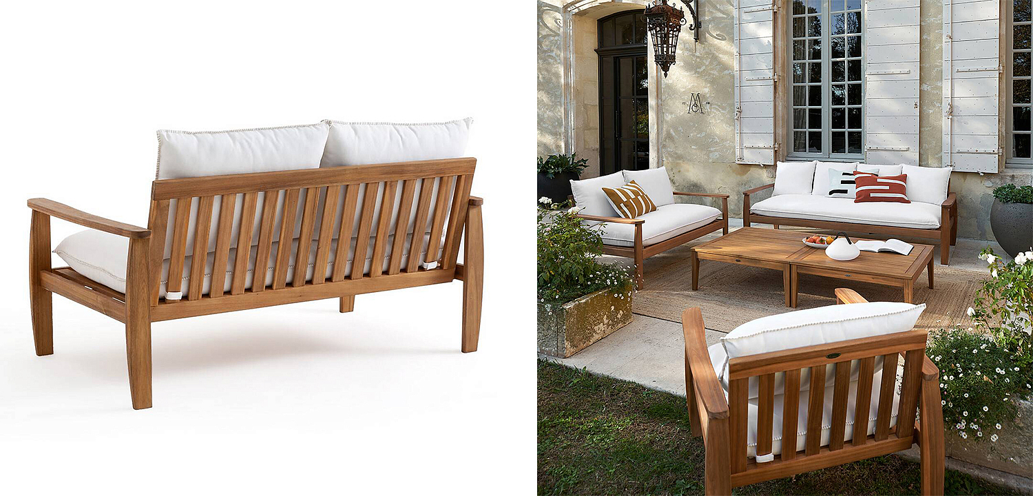 Уличный диван с деревянным каркасом Jensen Sofa Уличный диван с деревянным каркасом Jensen Sofa - Loft-Concept в Волгограде