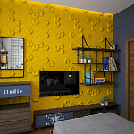 Гипсовая 3D Панель M-41 A, B варинант исполнения - 3 | Loft Concept в Волгограде