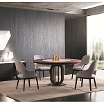 Обеденный стол круглый на чёрном фигурном основании Bosnia dinning table  варинант исполнения - 2 | Loft Concept в Волгограде