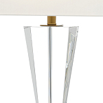 Настольная лампа с прозрачным корпусом и прямоугольным тканевым абажуром Charm and Luxury варинант исполнения - 1 | Loft Concept в Волгограде