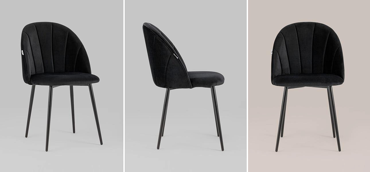Стул Balsari S Chair Черный Велюр Стул Balsari S Chair Черный Велюр - Loft-Concept в Волгограде