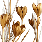 Люстра золотого цвета в виде цветков крокуса Hanging Flowers варинант исполнения - 1 | Loft Concept в Волгограде