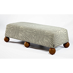 Банкетка Wakonda Gray Zebra с деревянными шариками  варинант исполнения - 1 | Loft Concept в Волгограде