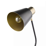 Настольная лампа с наклонным корпусом и подвижным плафоном в сочетании золотистого и чёрного цвета Work Surface Light варинант исполнения - 4 | Loft Concept в Волгограде