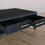 Кофейный стол Primo с двумя ящиками Черный дуб варинант исполнения - 7 | Loft Concept в Волгограде