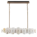 Подвесной светильник с фигурными элементами из белого алебастра Cryptocrystalline Stone варинант исполнения - 1 | Loft Concept в Волгограде