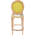 Барный стул из массива бука с изображением птиц и цветов  Beige Green Chinoiserie Garden Chair варинант исполнения - 2 | Loft Concept в Волгограде