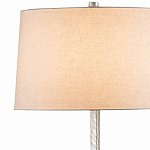 Торшер с тканевым абажуром на серебряном фактурном каркасе Thin Fakutra варинант исполнения - 1 | Loft Concept в Волгограде