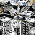 Люстра круглая на цепи цвета хром с прозрачными рельефными хрустальными пластинами Textured Glass Chandelier варинант исполнения - 9 | Loft Concept в Волгограде