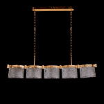 Люстра линейная с текстурными овальными абажурами Splendor Palace Style варинант исполнения - 2 | Loft Concept в Волгограде