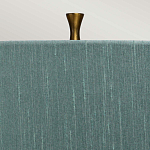 Настольная лампа с коническим дымчато-зелёным абажуром из искусственного шёлка Quintiesse варинант исполнения - 4 | Loft Concept в Волгограде