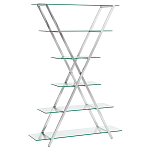 Стеллаж со стеклянными полками на стальном каркасе X-ray варинант исполнения - 1 | Loft Concept в Волгограде