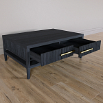 Кофейный стол Primo с двумя ящиками Черный дуб варинант исполнения - 8 | Loft Concept в Волгограде