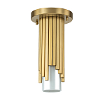 Потолочный светильник латунного цвета с цилиндрическим белым матовым плафоном Elstead Lighting варинант исполнения - 8 | Loft Concept в Волгограде