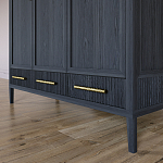 Большой Шкаф Primo Черный дуб с 3 дверьми и 3 выдвижными ящиками варинант исполнения - 6 | Loft Concept в Волгограде