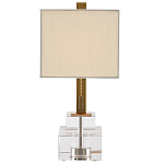 Настольная лампа прямоугольная на прозрачном основании Charm and Luxury варинант исполнения - 3 | Loft Concept в Волгограде