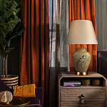 Настольная лампа бежевая с изображением птиц Slip Away варинант исполнения - 5 | Loft Concept в Волгограде