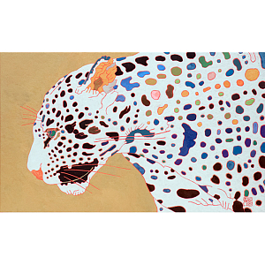 Картина Белый Ягуар White Predatory Jaguar