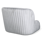 Барный стул со спинкой и подлокотниками на 4-х деревянных ножках Серый Велюр Ava Charm варинант исполнения - 3 | Loft Concept в Волгограде