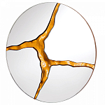 Зеркало кругле с декоративной золотой вставкой Golden Tree варинант исполнения - 1 | Loft Concept в Волгограде