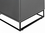 Шкаф-витрина цвета графит с полками и стеклянной дверью Strict Lines варинант исполнения - 5 | Loft Concept в Волгограде