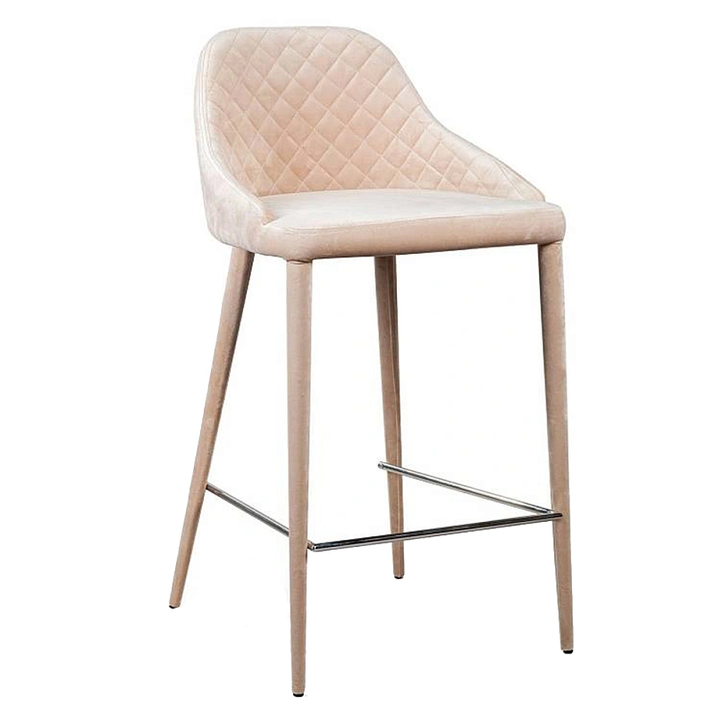 Стул Douglas Rhombus Bar stool Бежевый Велюр Бежевый Стул Douglas Rhombus Bar stool Бежевый Велюр Бежевый в Волгограде | Loft Concept