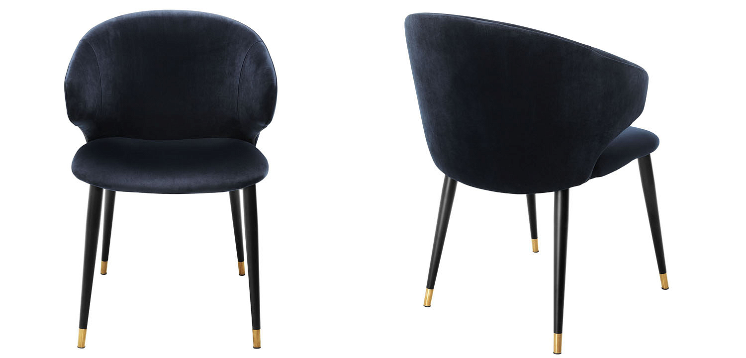 Стул Eichholtz DINING CHAIR VOLANTE blue Стул Eichholtz DINING CHAIR VOLANTE blue - Loft-Concept в Волгограде