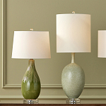 Настольная лампа зеленая грушевидной формы Rich Green Glaze варинант исполнения - 4 | Loft Concept в Волгограде