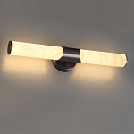 Бра с вытянутым цилиндрическим плафоном из белого алебастра на круглом основании Темная Латунь Cryptocrystalline Stone варинант исполнения - 2 | Loft Concept в Волгограде