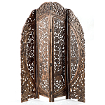 Ширма с  орнаментом ручная резьба Indian Antique Furniture варинант исполнения - 1 | Loft Concept в Волгограде