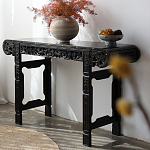 Черная резная консоль в Китайском стиле из массива Black Dragon Console варинант исполнения - 2 | Loft Concept в Волгограде