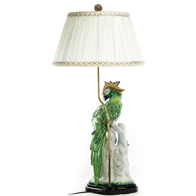 Настольная лампа Green Parrot Lamp Белый Зеленый в Волгограде | Loft Concept 
